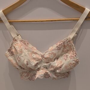 Cosabella Lace Bralette in Cream and Pink